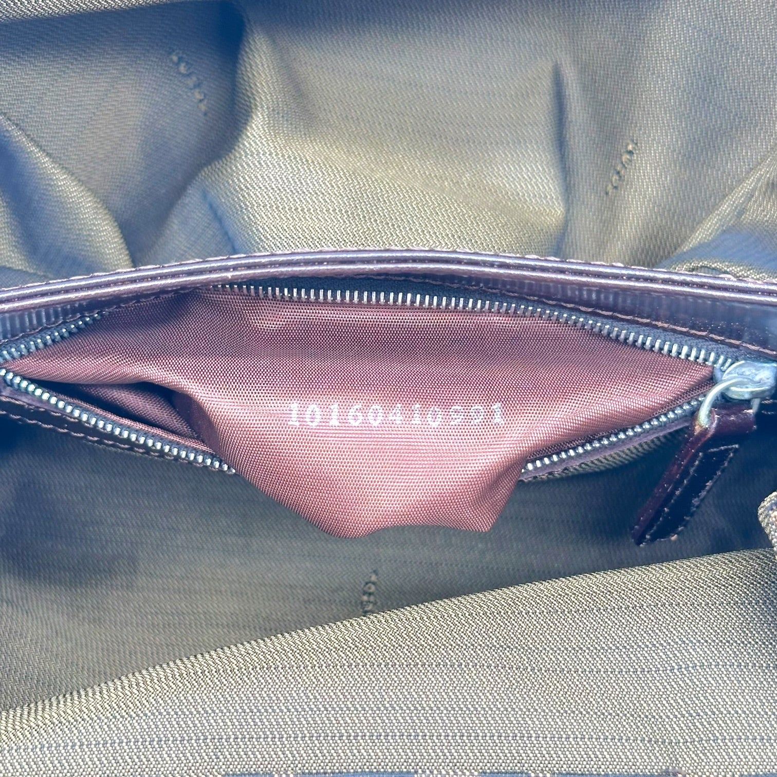 Fendi Kisslock Handbag Brown Black Zucca Monogram