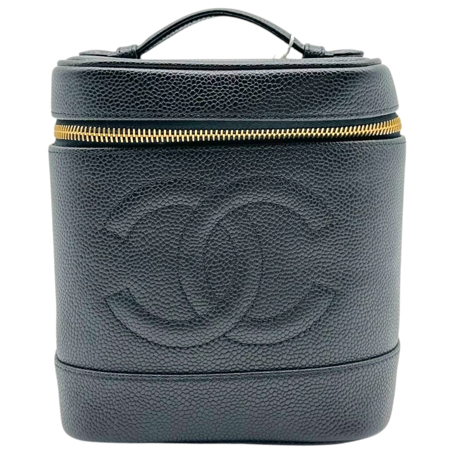 Chanel Black Caviar Leather Vanity Bag