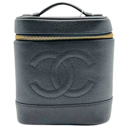Chanel Black Caviar Leather Vanity Bag 1989-90
