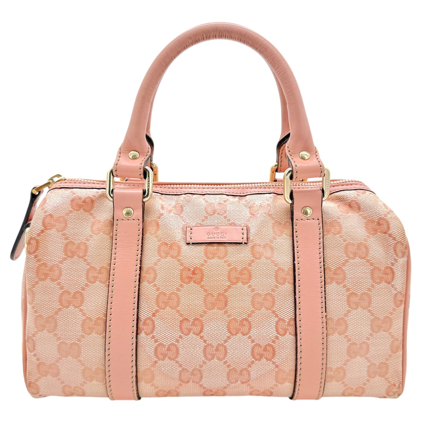 Gucci Pink Monogram Shima Mini Boston Bag - Outfit Repeater