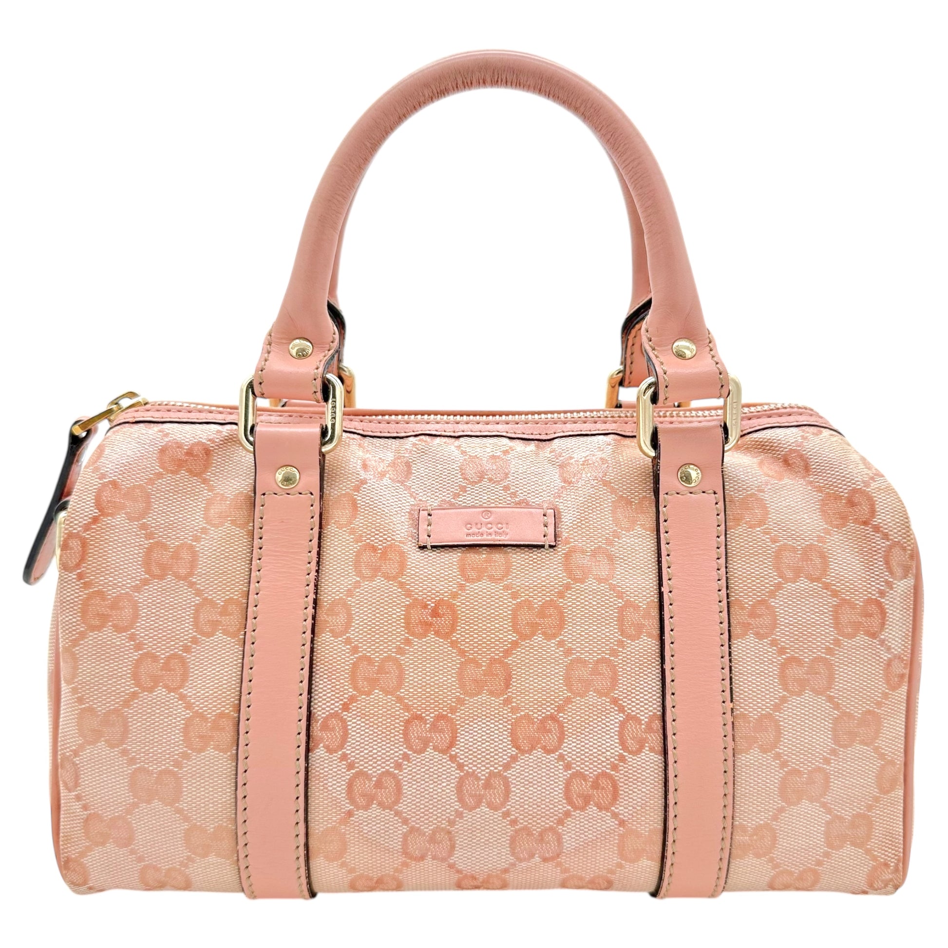 Gucci Pink Monogram Shima Mini Boston Bag - Outfit Repeater