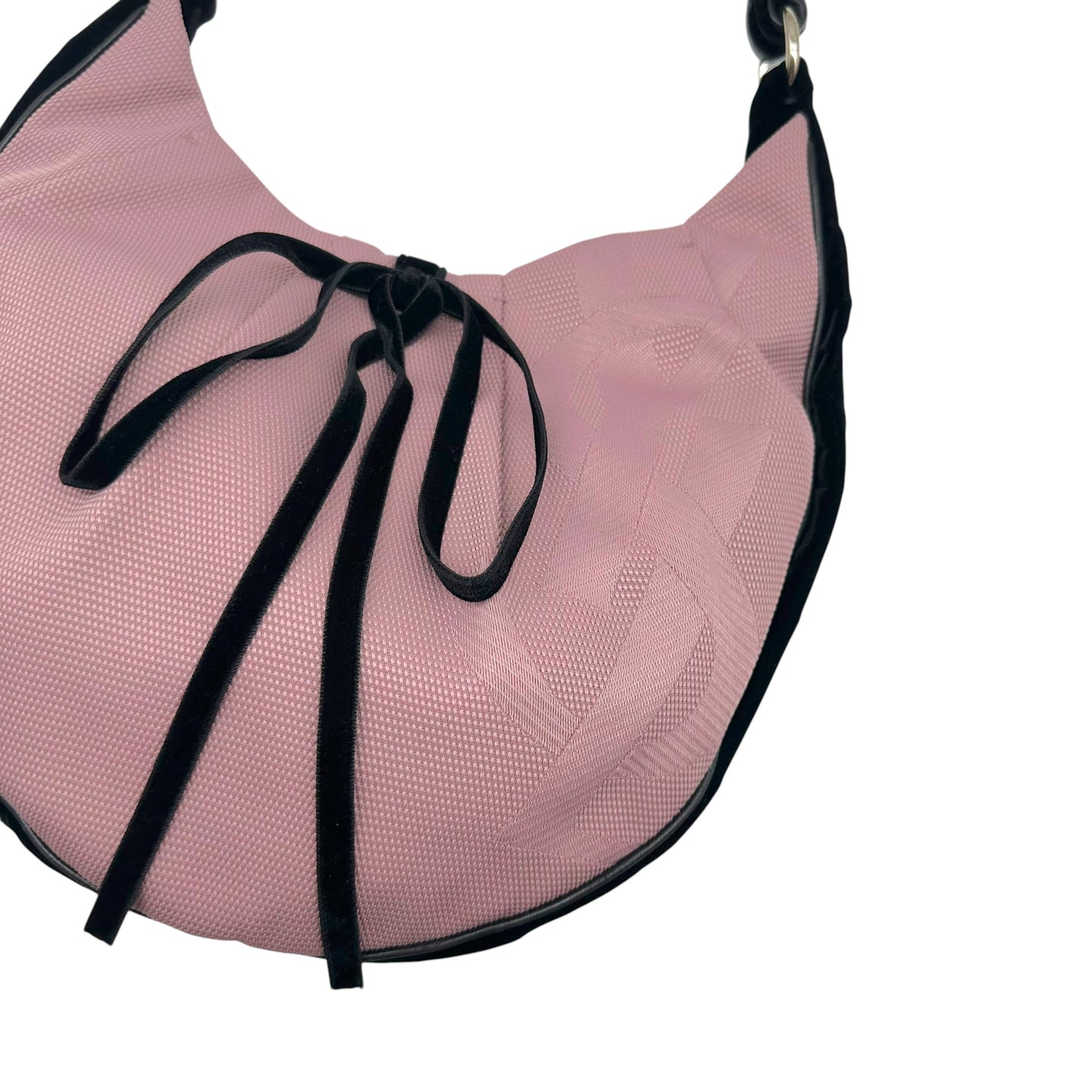 Yves Saint Laurent by Tom Ford Dusty Lilac & Black Velvet YSL Logo Hobo Bag