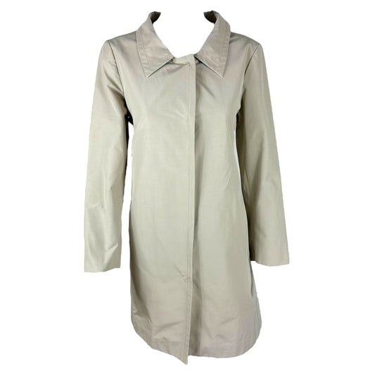 Prada 2011 Beige Button Up Backside Trench Coat