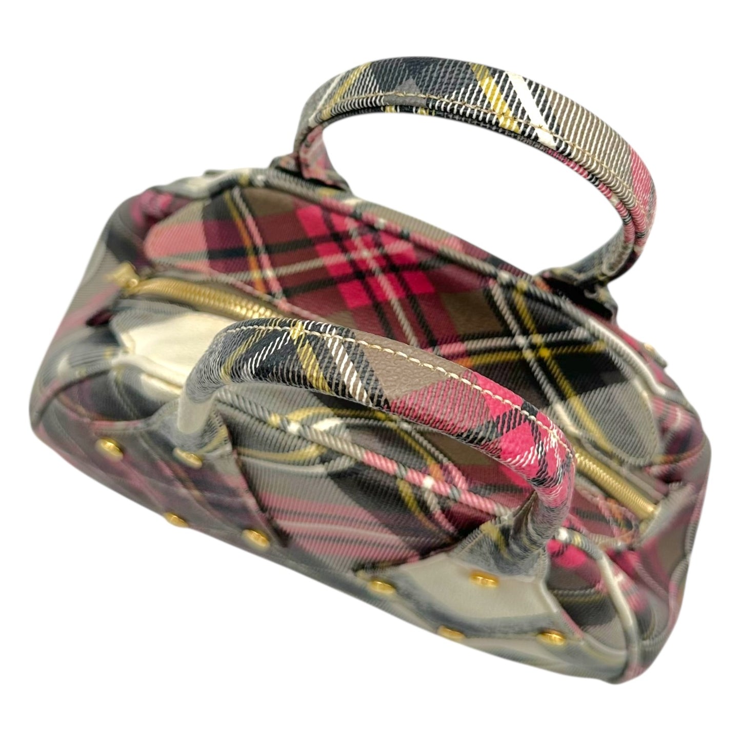 Vivienne Westwood Pink Tartan Yasmin Bowler Bag