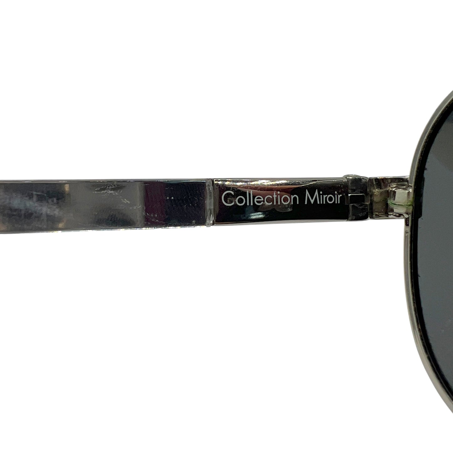 Chanel Silver Mirrored Aviator Sunglasses w/ Case