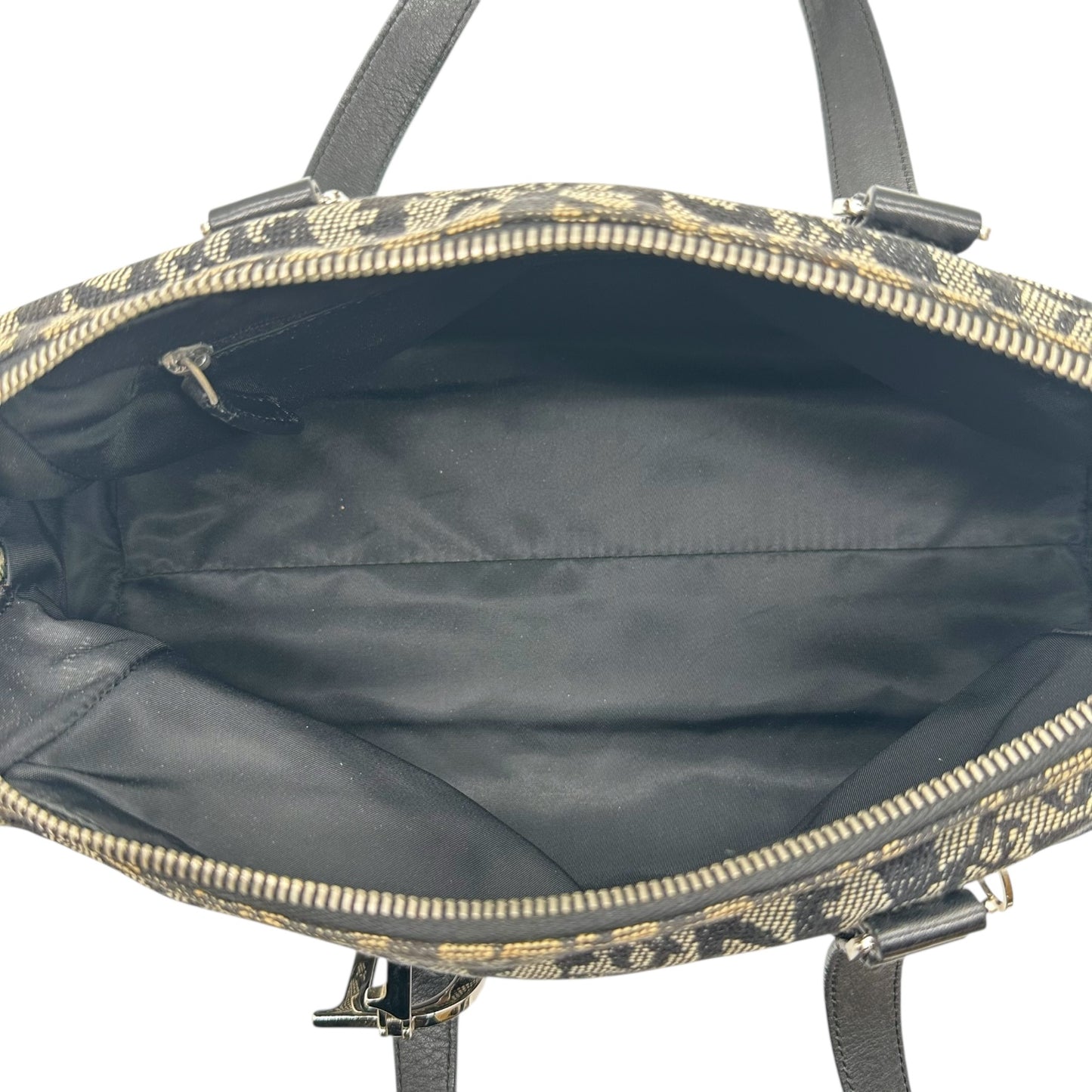 Christian Dior Black Trotter Monogram Small Logo Charm Bag