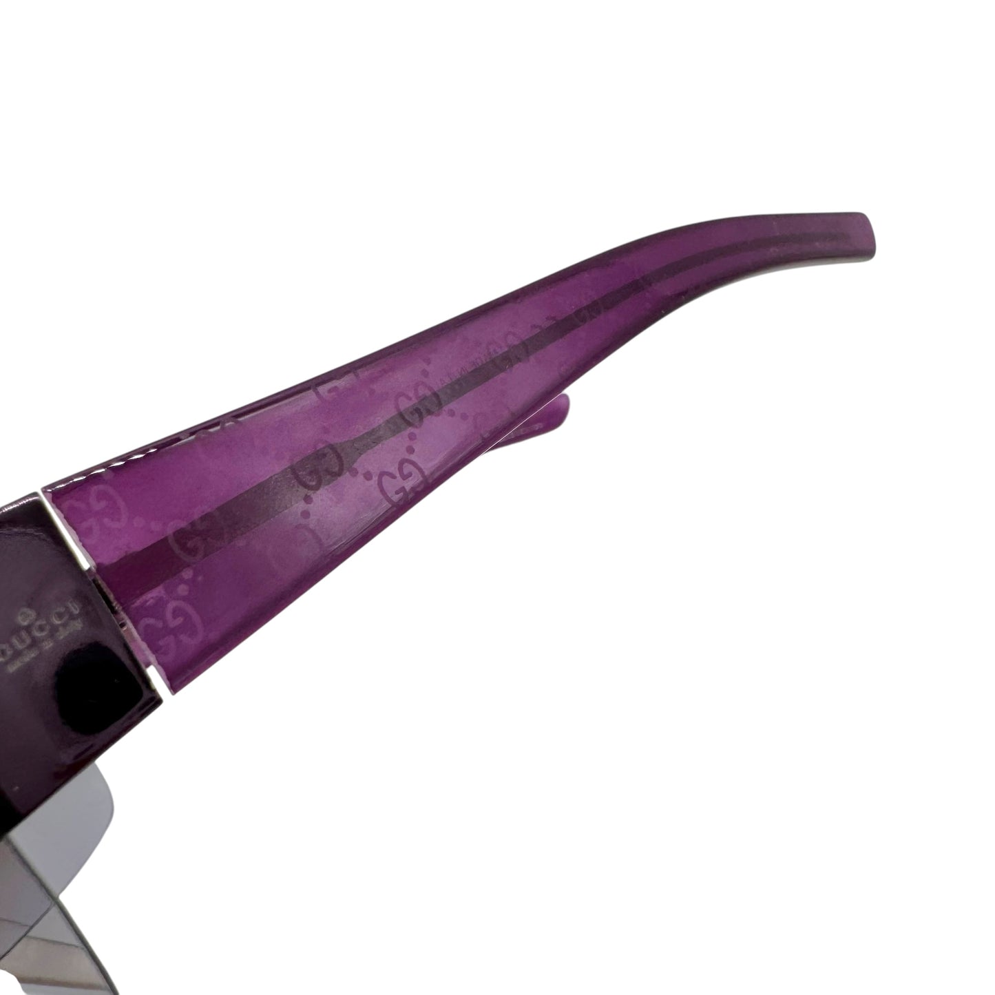 Gucci Purple Gradient Studded Lens Oversized Sunglasses w/ Case GG1819/S