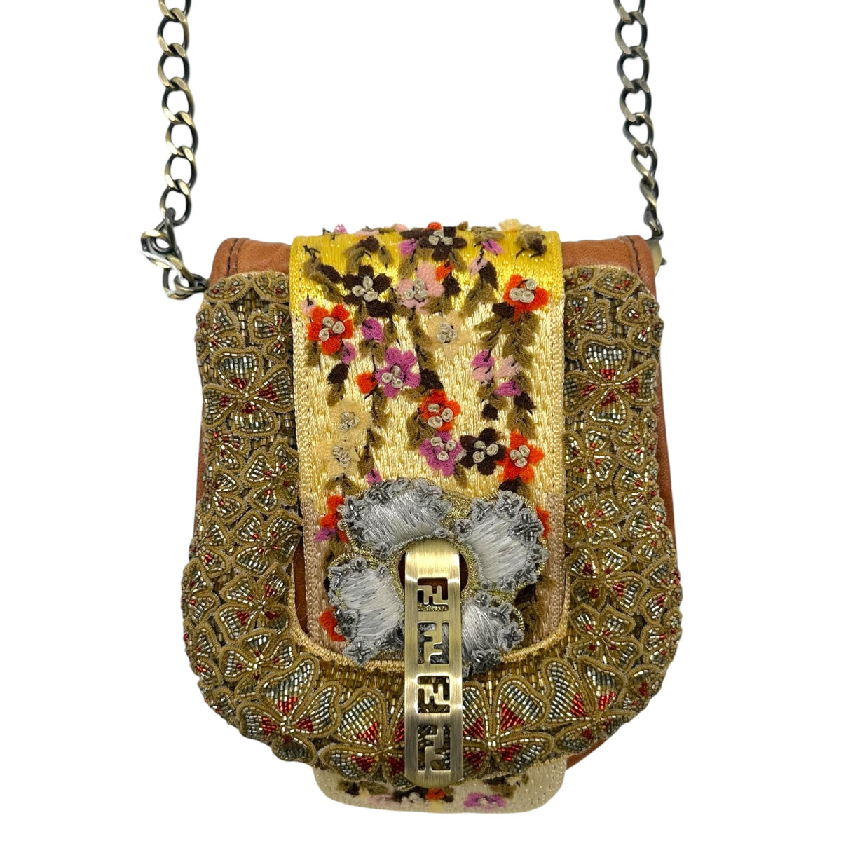 Fendi S/S 2006 B Bag Beaded & Embroidered 2-Way Clutch Bag