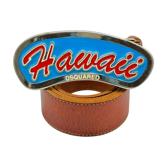 Dsquared2 Red & Blue Hawaii Oversized Belt