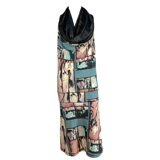 Jean Paul Gaultier Mini Dress Blue Pink Graphic Print
