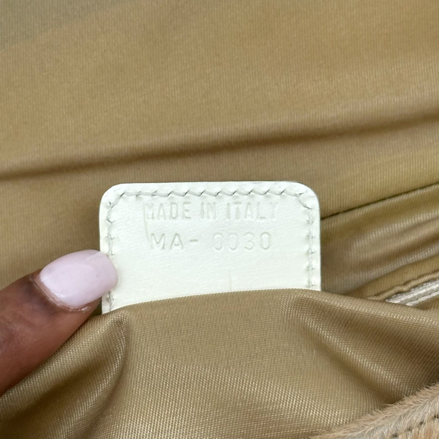Christian Dior Tan Ponyhair Ivory Leather Shoulder Bag