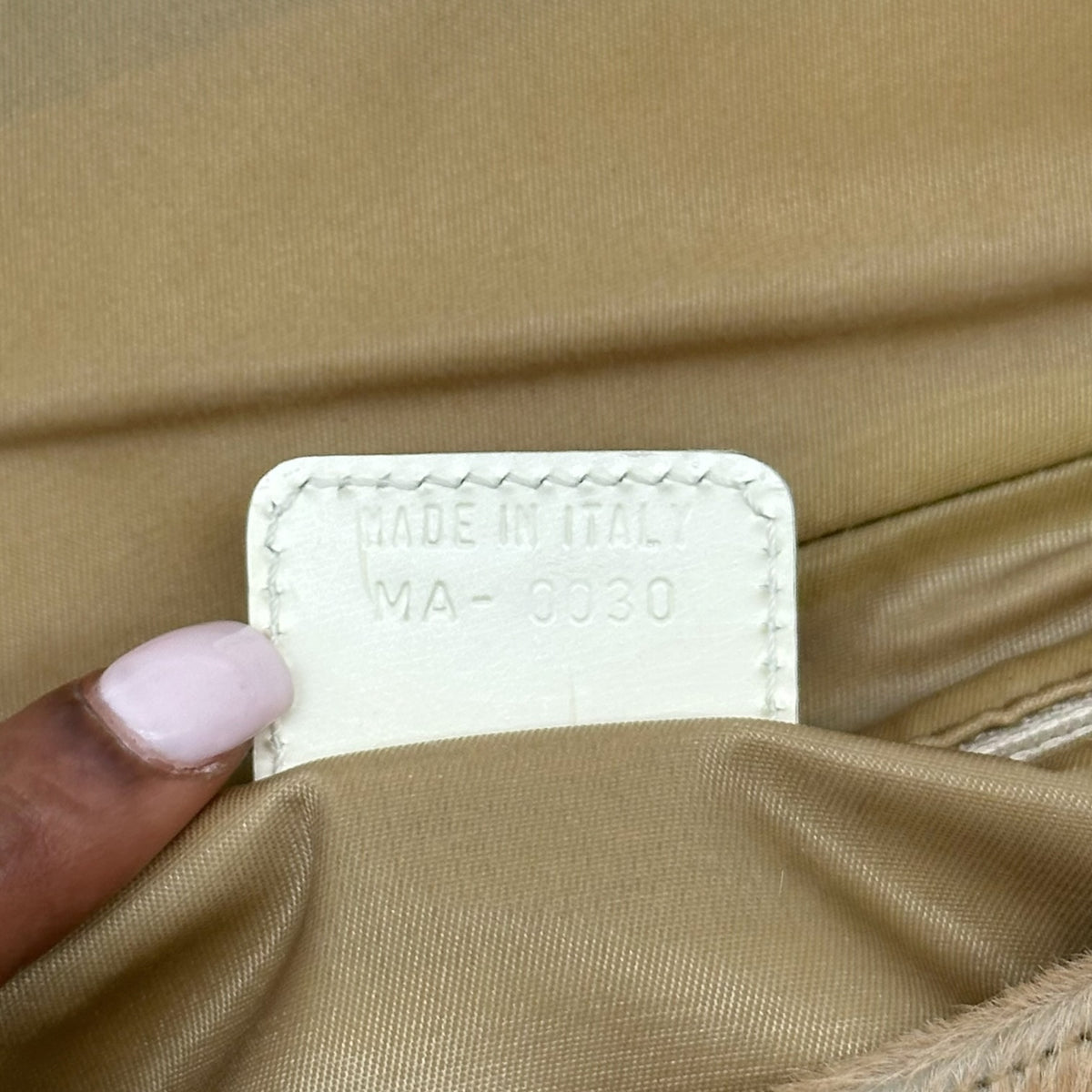 Christian Dior Tan Ponyhair Ivory Leather Shoulder Bag