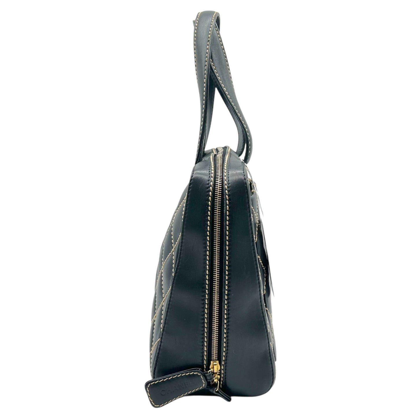 Chanel Black Medium Wild Stitch Bowler Bag 2002-03