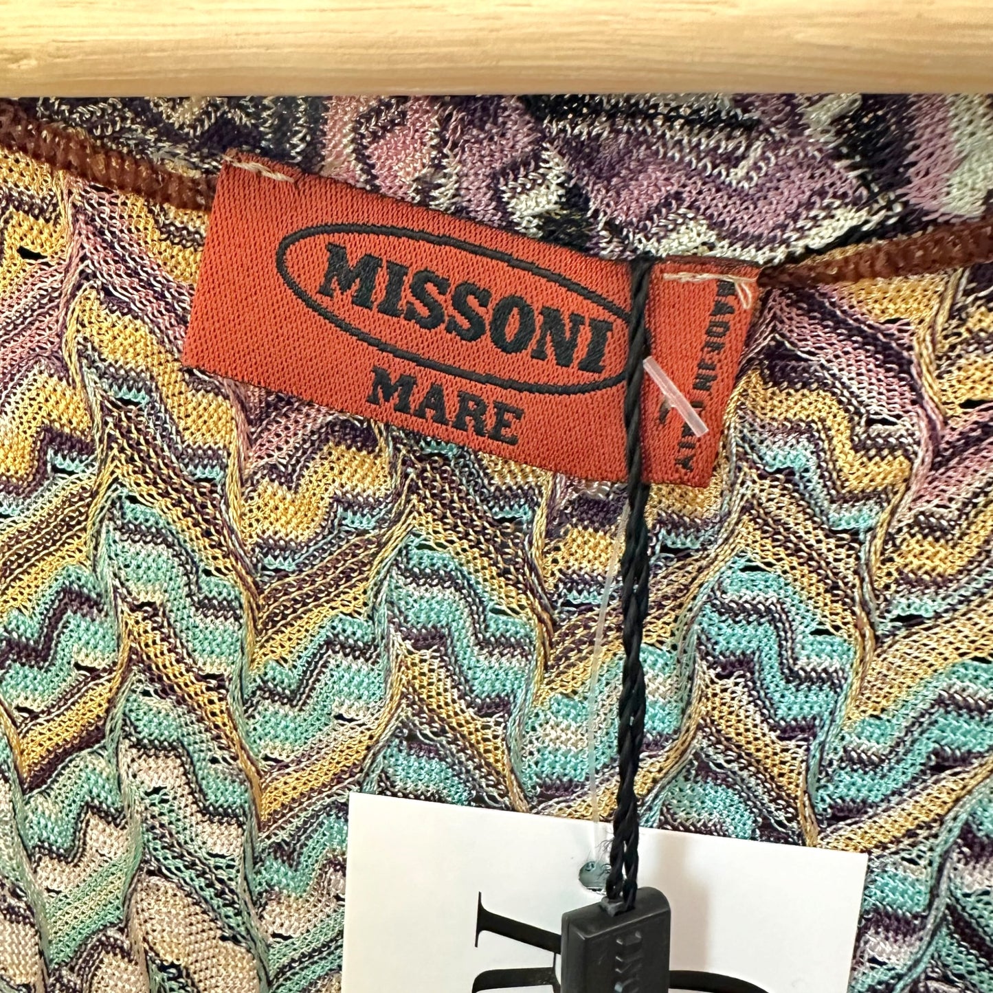 Missoni Mare Mini Dress Multicolor Pastel Chevron Knit