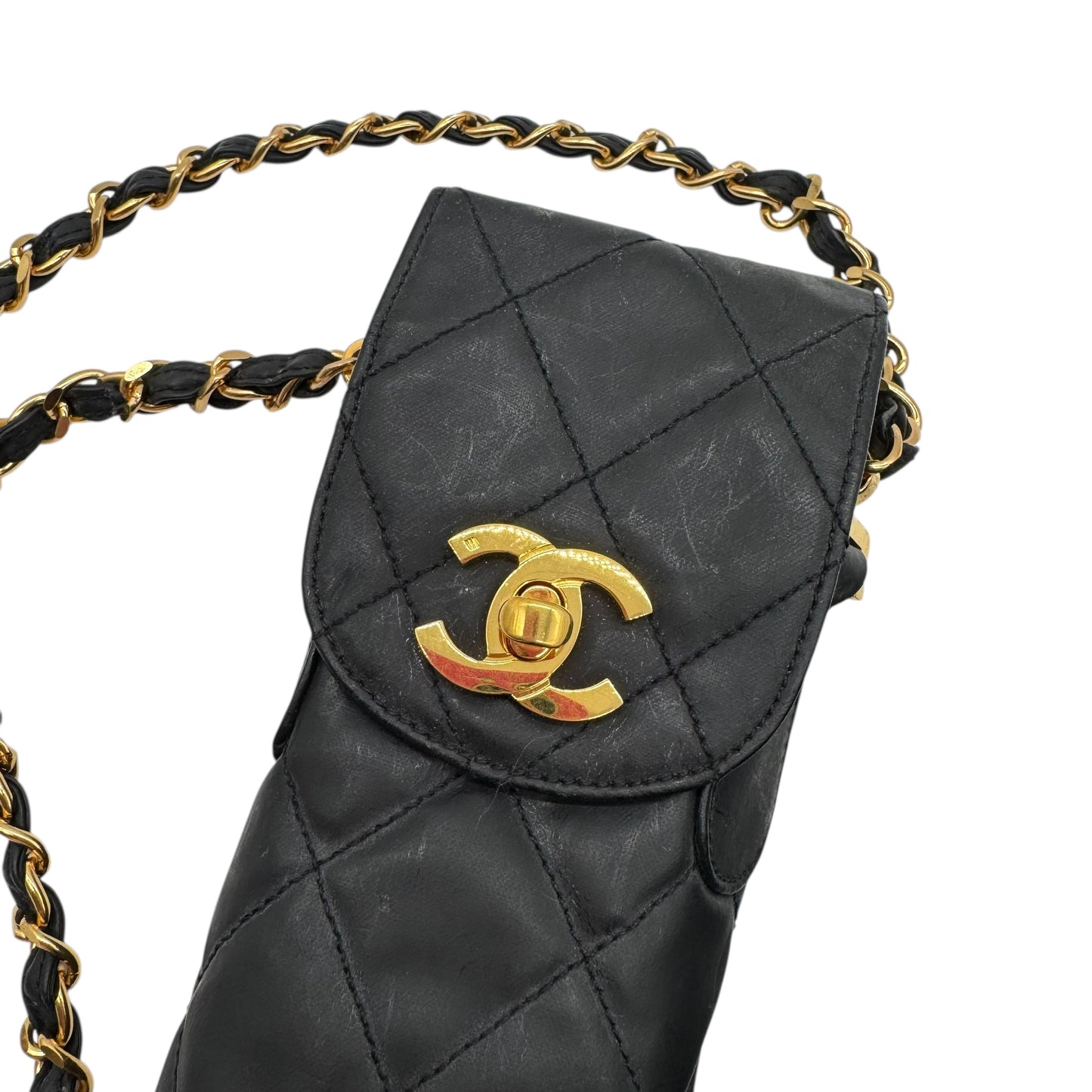 Chanel Black CC Turnlock Umbrella & Quilted Matelasse Case