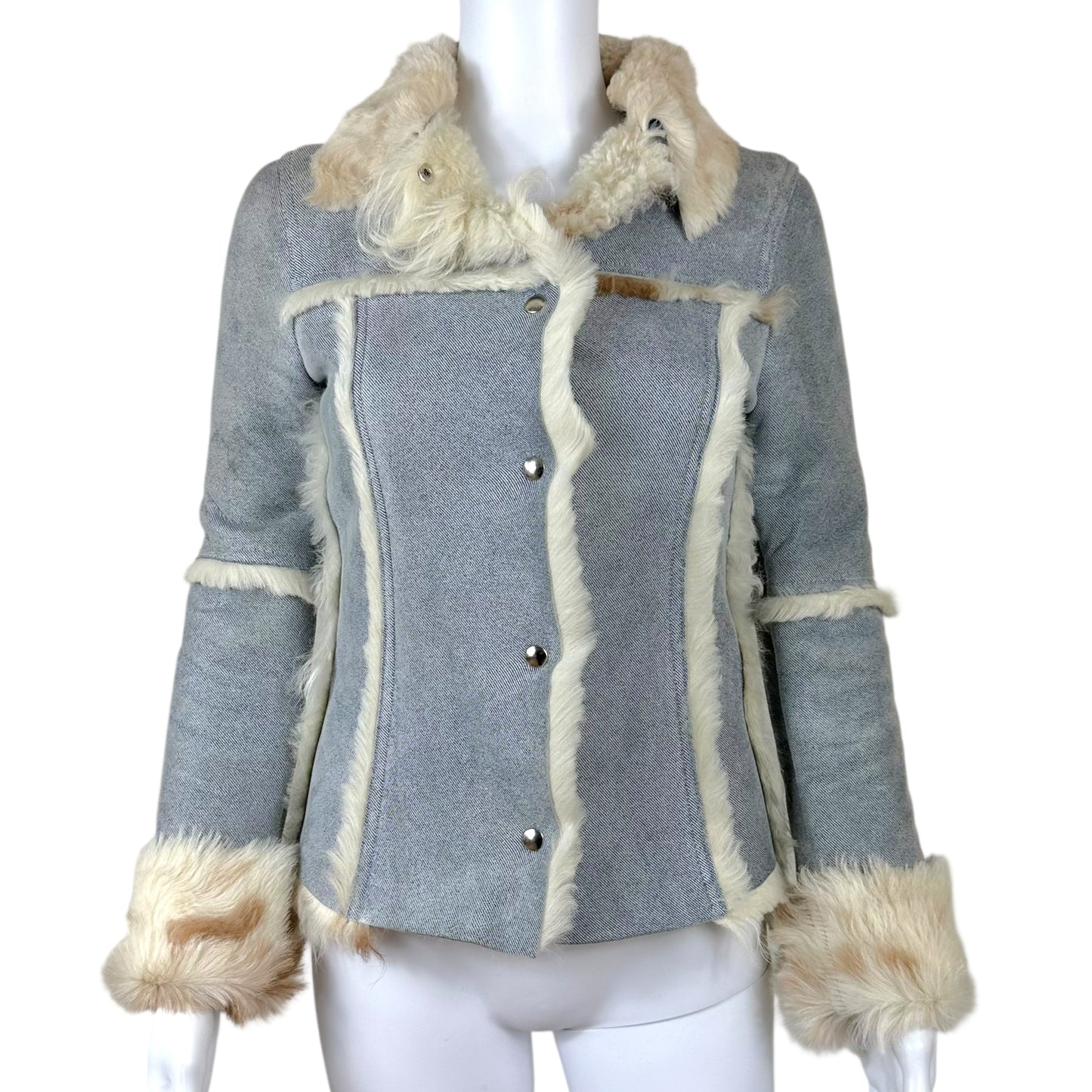 D&G Dolce & Gabbana 'Denim Look' Shearling Jacket
