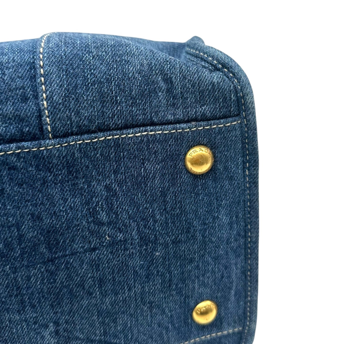 Prada Dark Wash Denim 2-Way Satchel Bag