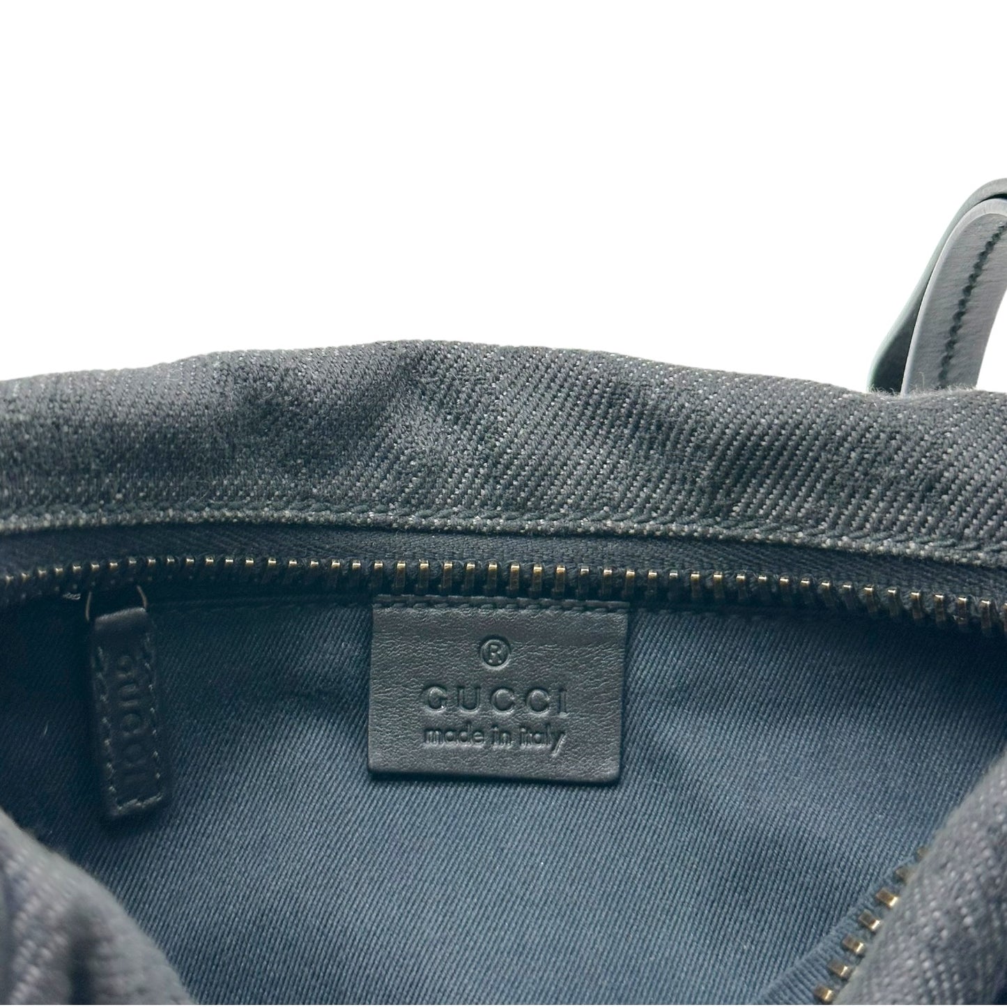Gucci Gray Denim Monogram Mini Hobo Bag