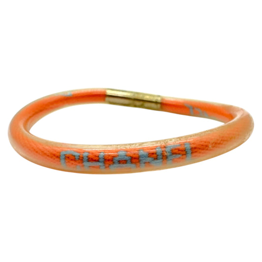 Chanel Sport 2000 Orange Blue Rubber Coated Cord Bracelet