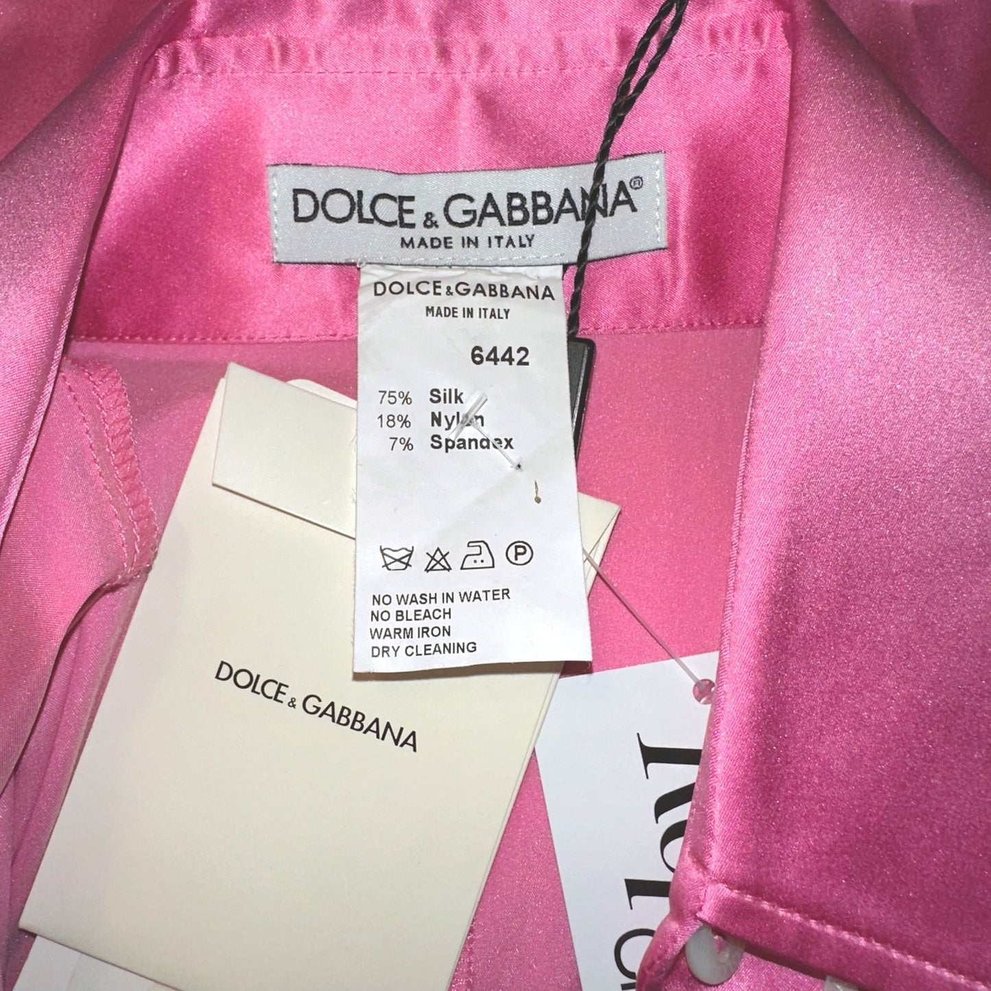 Dolce & Gabbana Pink Silk Button Down Blouse NEW - Outfit Repeater