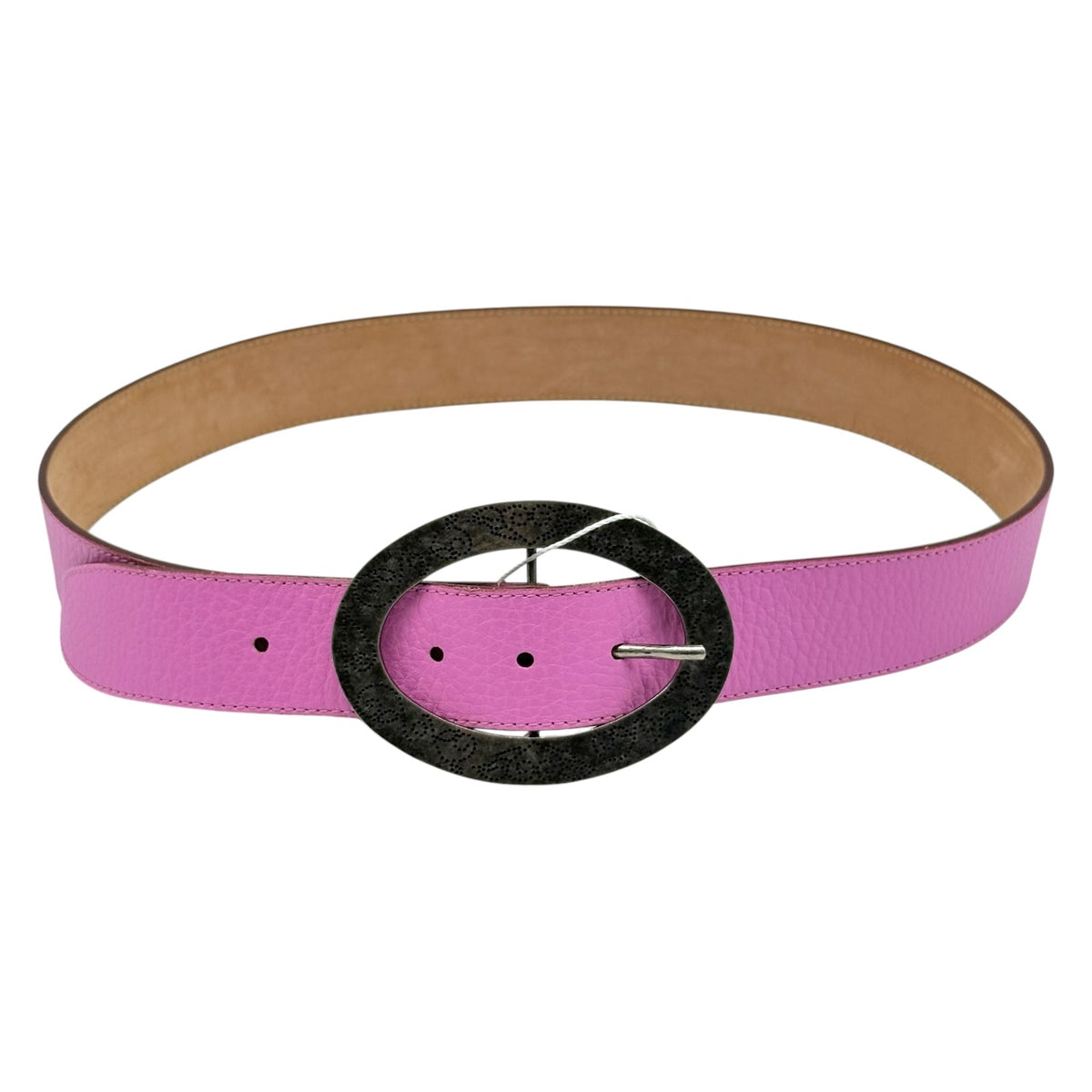 Dolce & Gabbana Light Purple Engraved XL Buckle Belt
