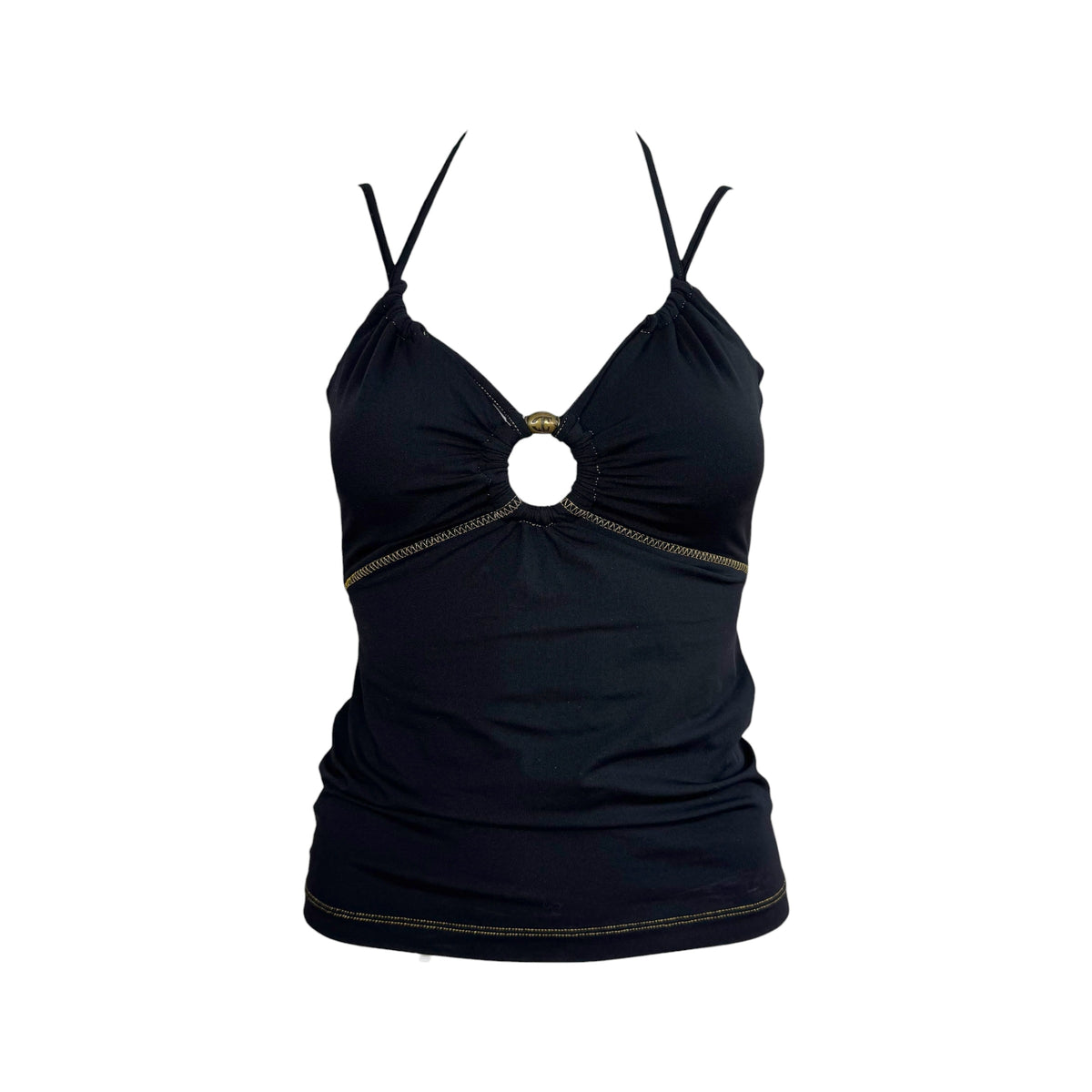 Just Cavalli Roberto Cavalli Black Halter Tank Top