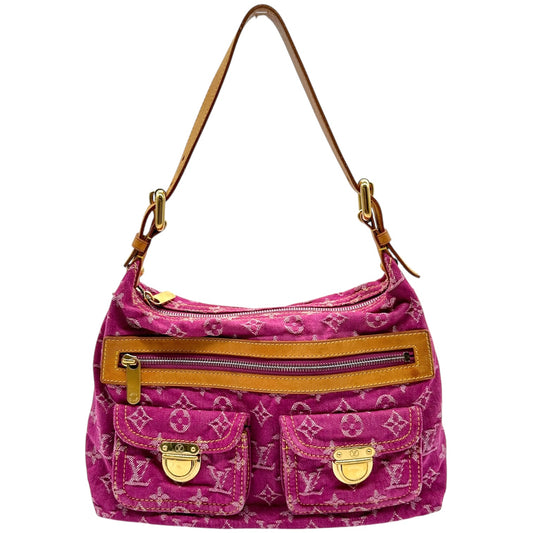 Louis Vuitton Pink Denim Monogram Baggy PM Bag