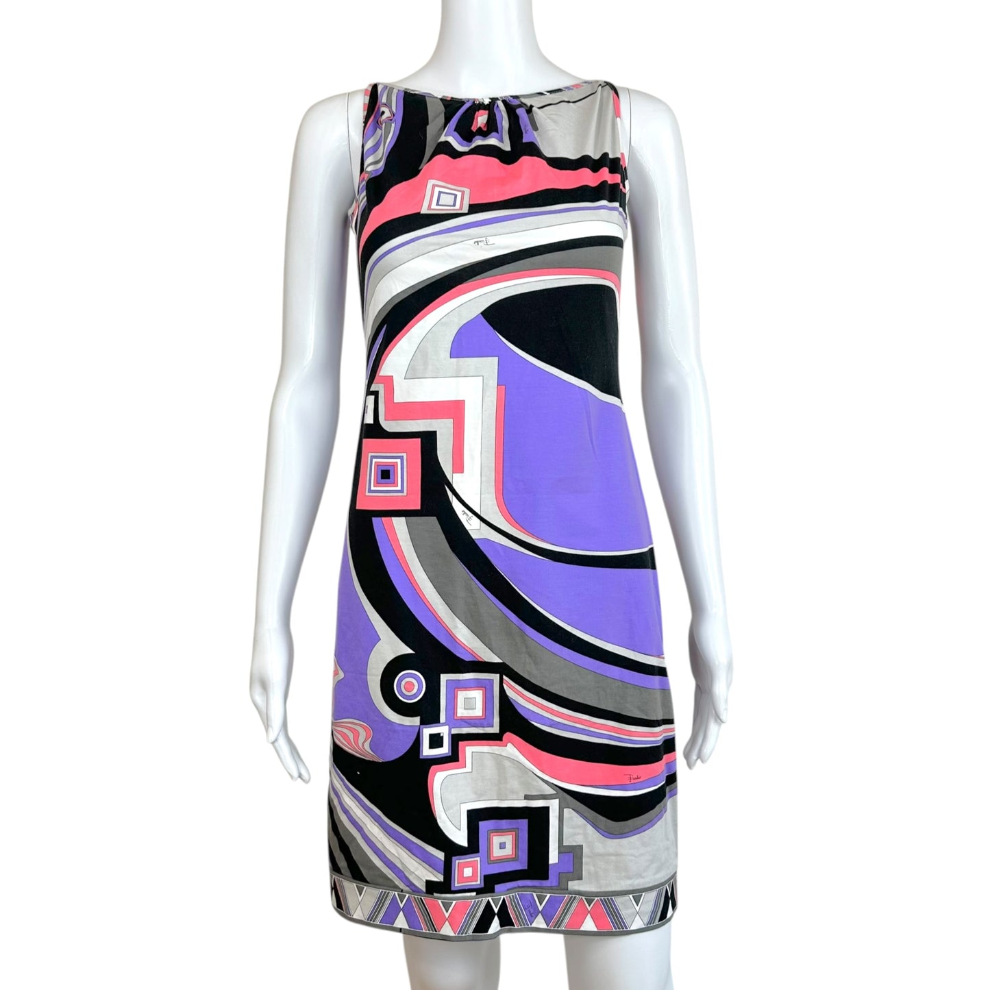 Emilio Pucci Printed Mini Dress Purple Pink Black