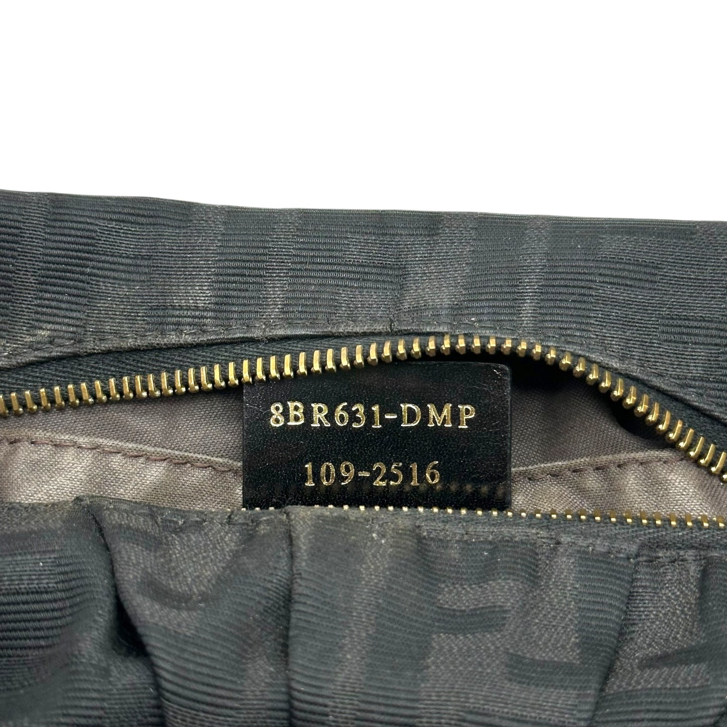 Fendi Black Zucca Monogram Hobo Bag