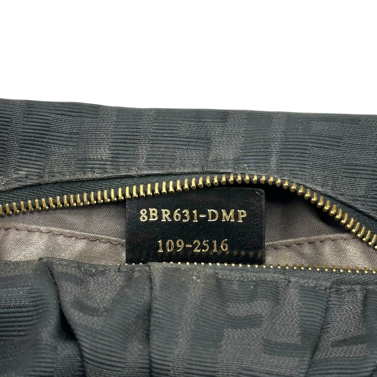 Fendi Black Zucca Monogram Hobo Bag