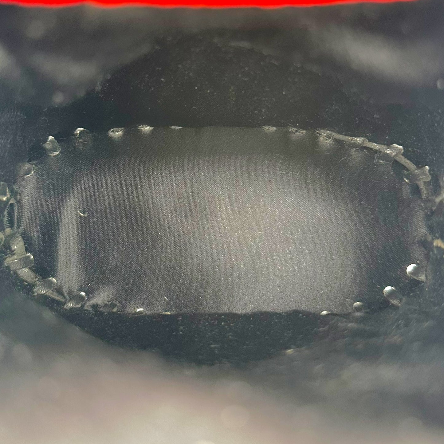 Valentino Garavani Black Lace Leather Applique Evening Bag