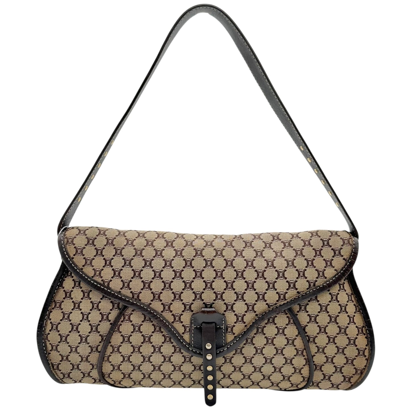 Celine Tan Small Triomphe Monogram Poulbot Bag - Outfit Repeater