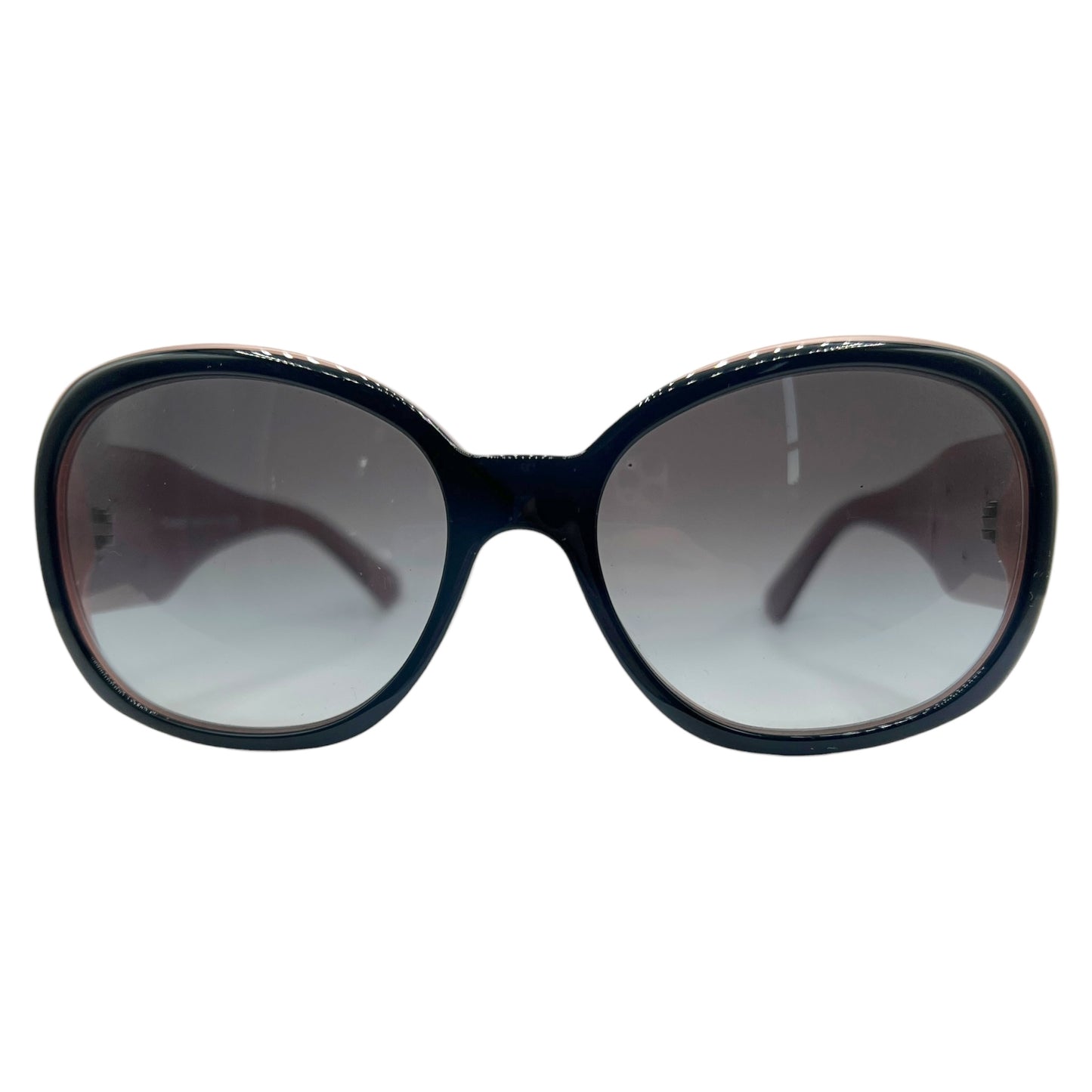 Chanel 5113-A Pink & Black Camellia Flower Oversized Sunglasses