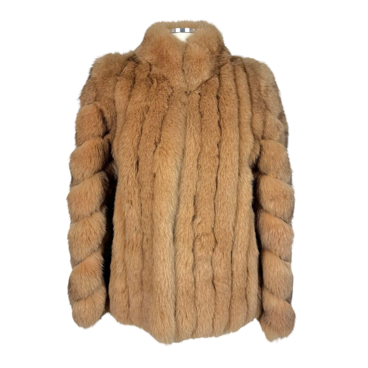 Vintage Fox Fur Coat Light Brown 1990s