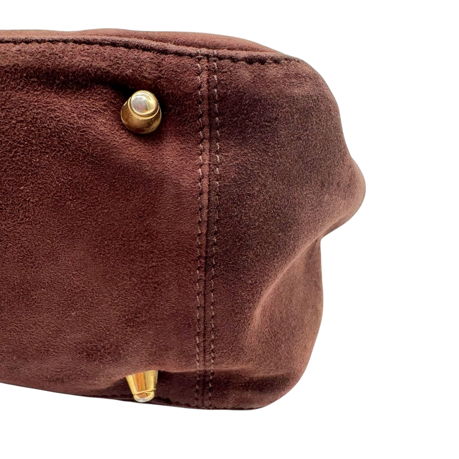 Fendi Brown Suede Mini Tote Bag - Outfit Repeater