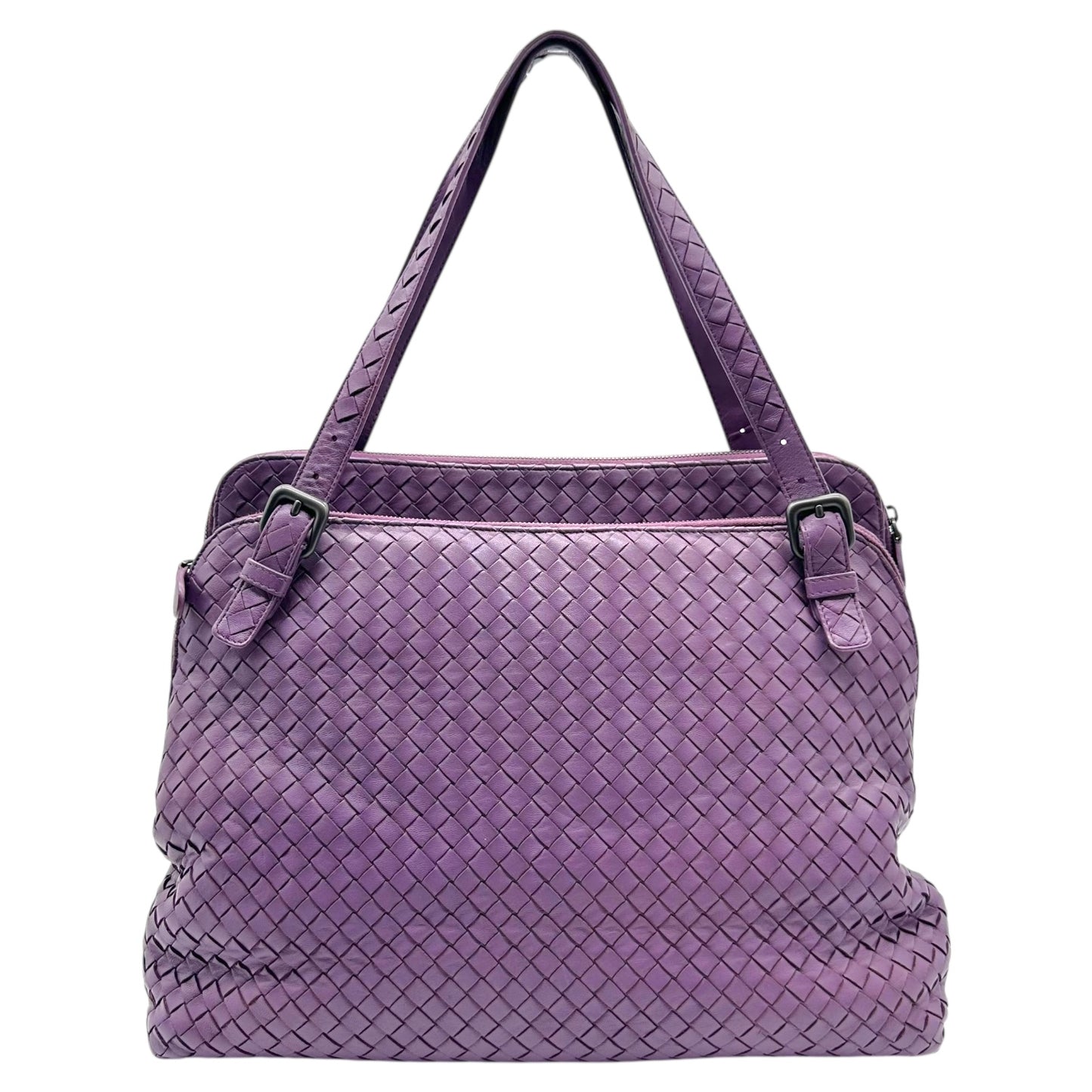 Bottega Veneta Purple Intrecciato Tote Bag - Outfit Repeater