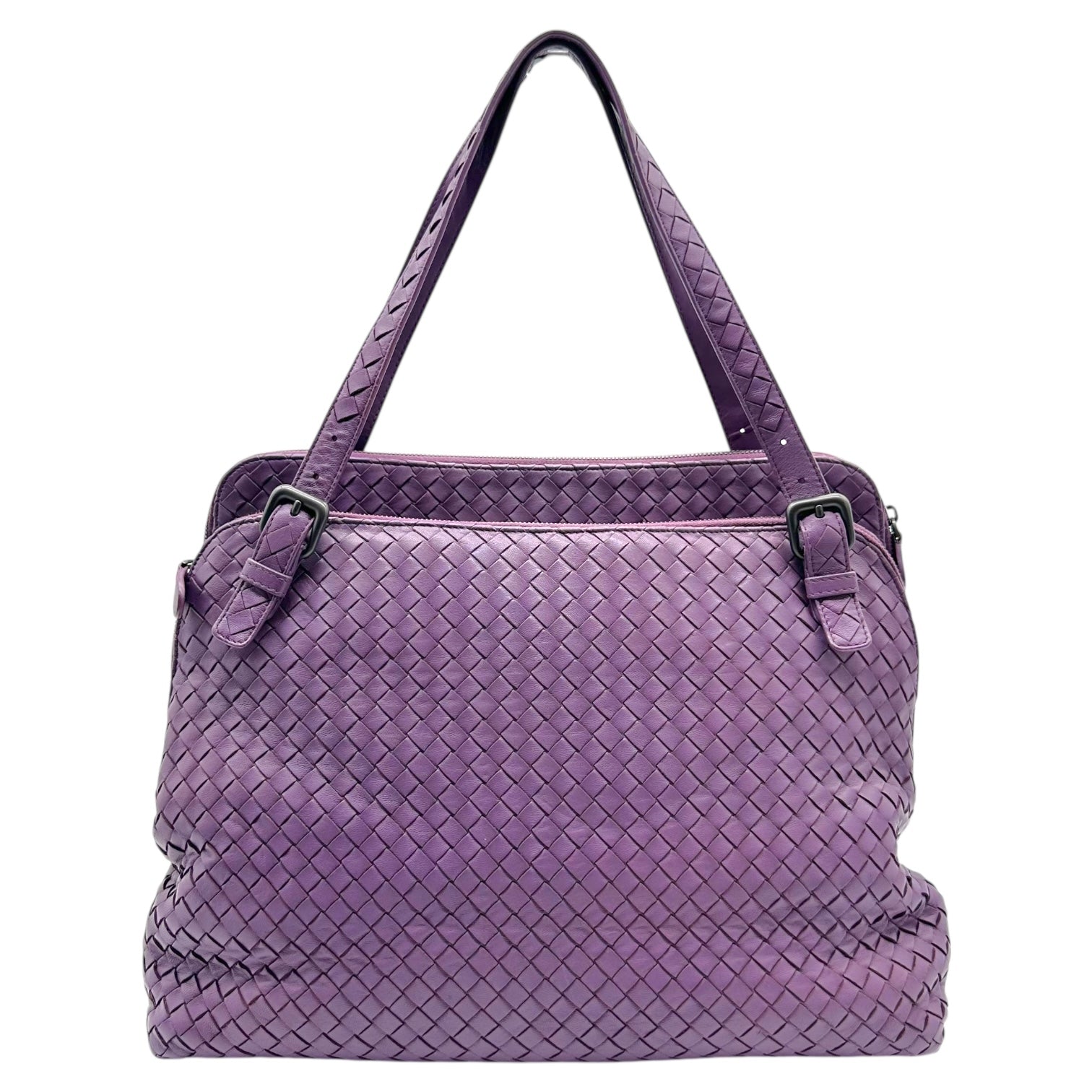 Bottega Veneta Purple Intrecciato Tote Bag - Outfit Repeater