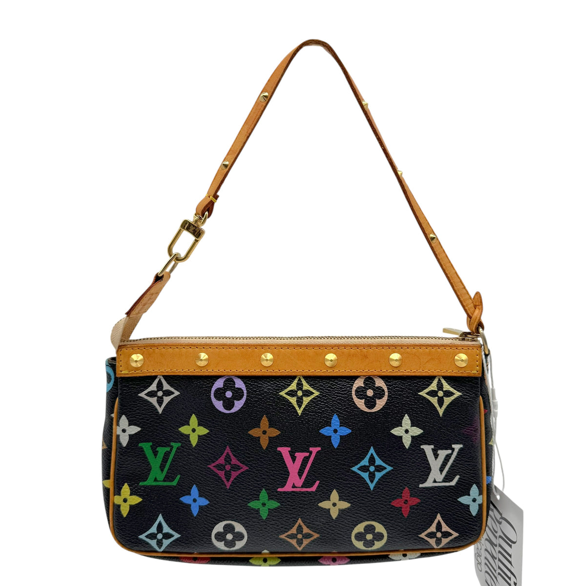 Louis Vuitton Pochette Bag Black Multicolor Murakami