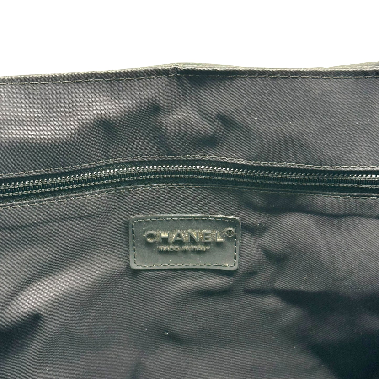 Chanel Sport 2005 Black & White Logo Embroidered Messenger Bag RARE