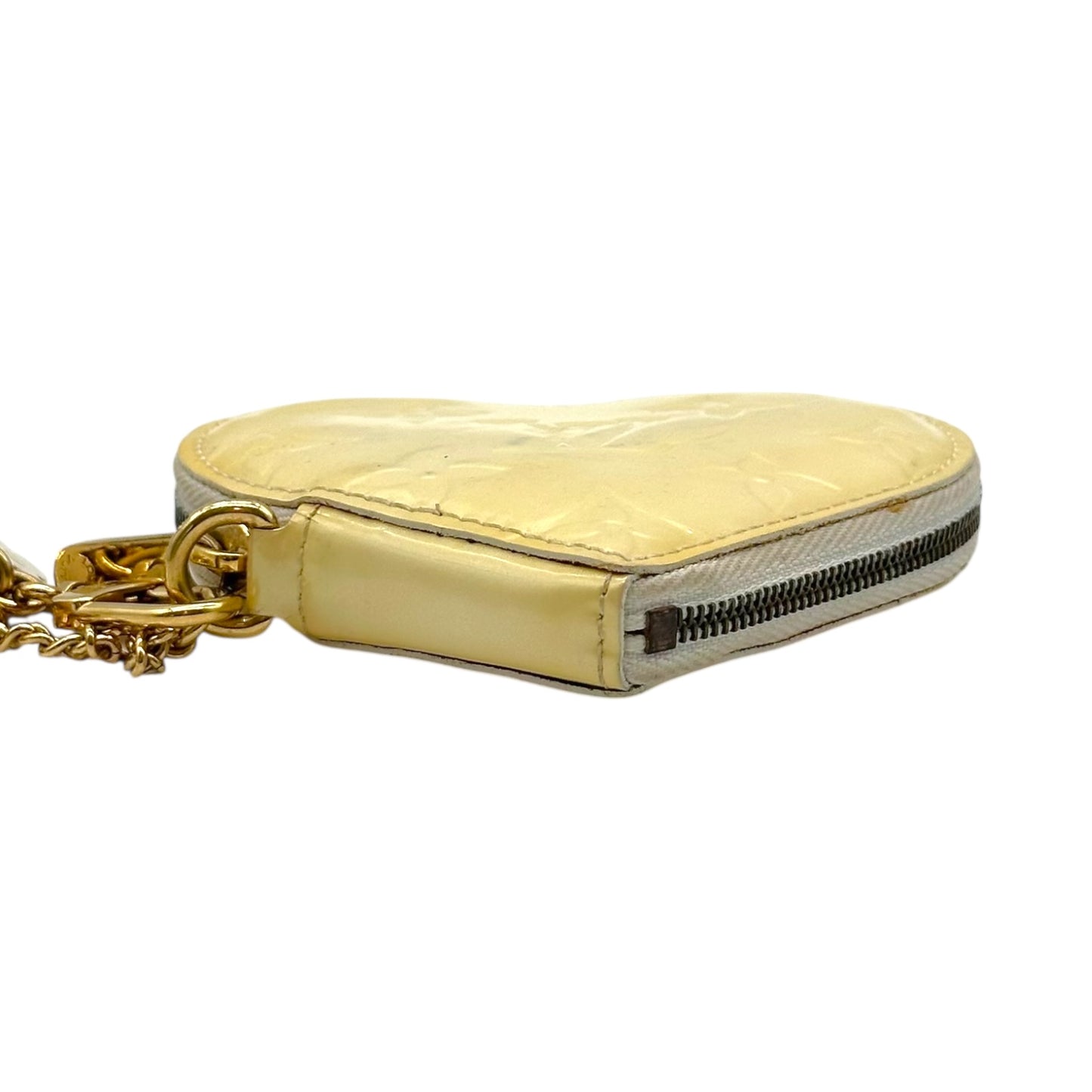 Louis Vuitton Yellow Vernis Heart Pouch