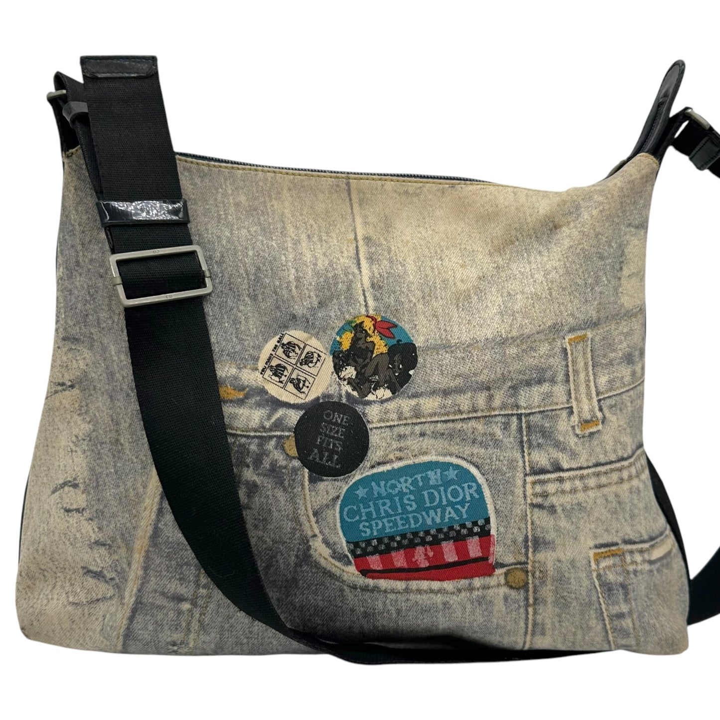 Christian Dior Denim Speedway Messenger Bag - Outfit Repeater
