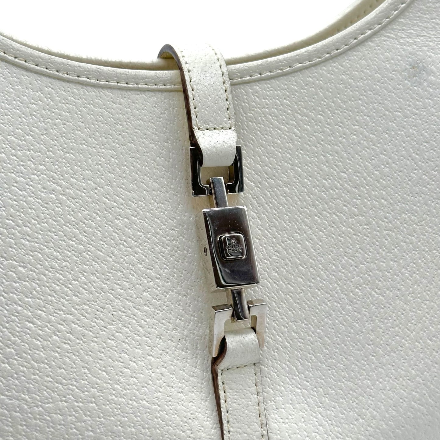 Gucci White Leather Mini Jackie Bag