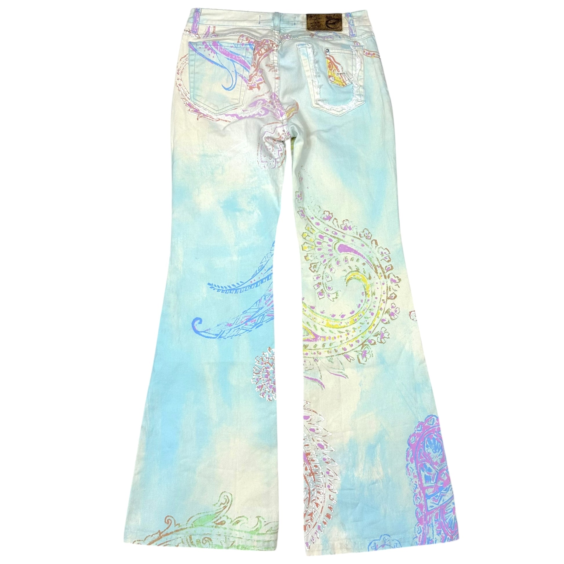 Just Cavalli Roberto Cavalli Multicolor Pastel Paisley Printed Jeans - Outfit Repeater