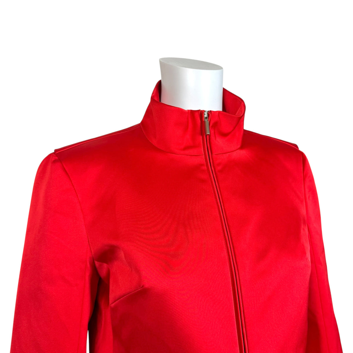Ferragamo S/S 2023 Red Satin Cropped Jacket NEW