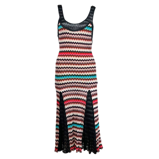 Missoni Multicolor Chevron Knit Midi Dress