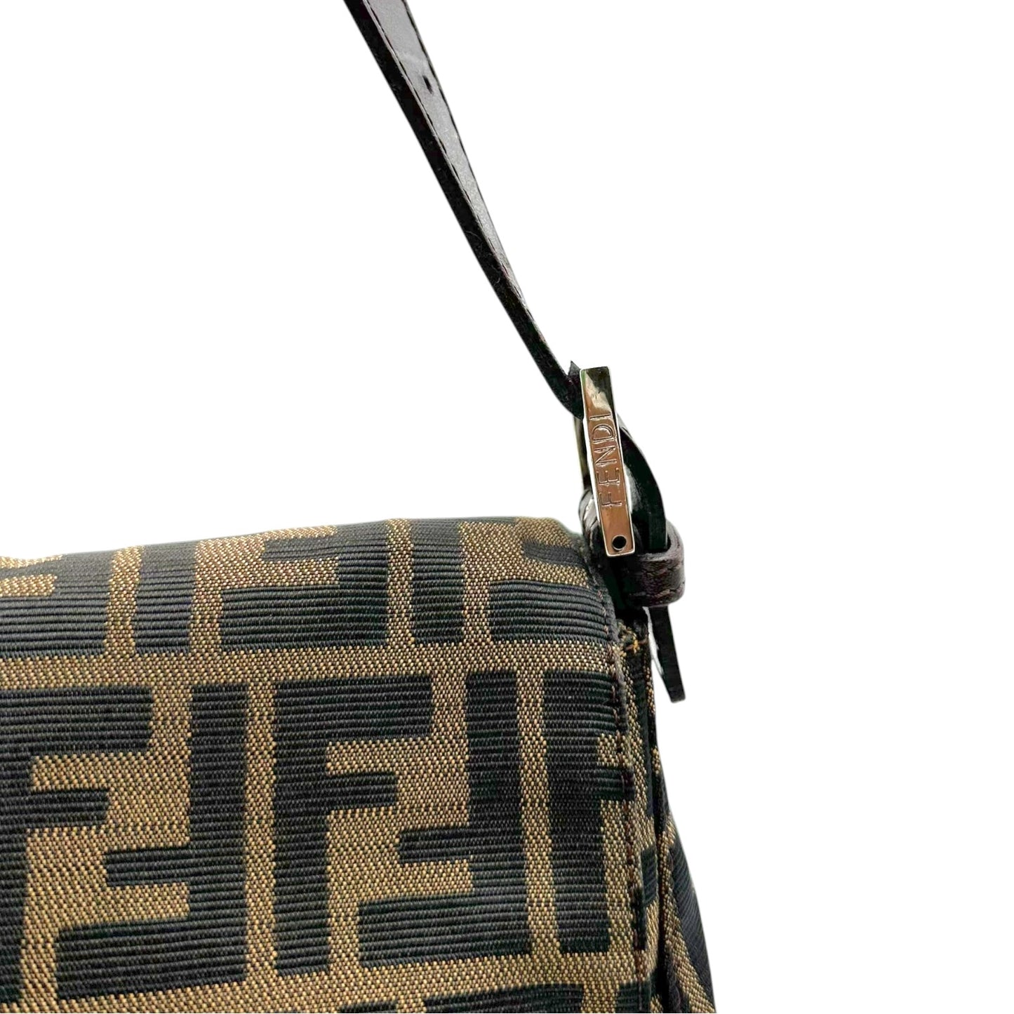 Fendi Brown Zucca Monogram Mama Baguette Bag