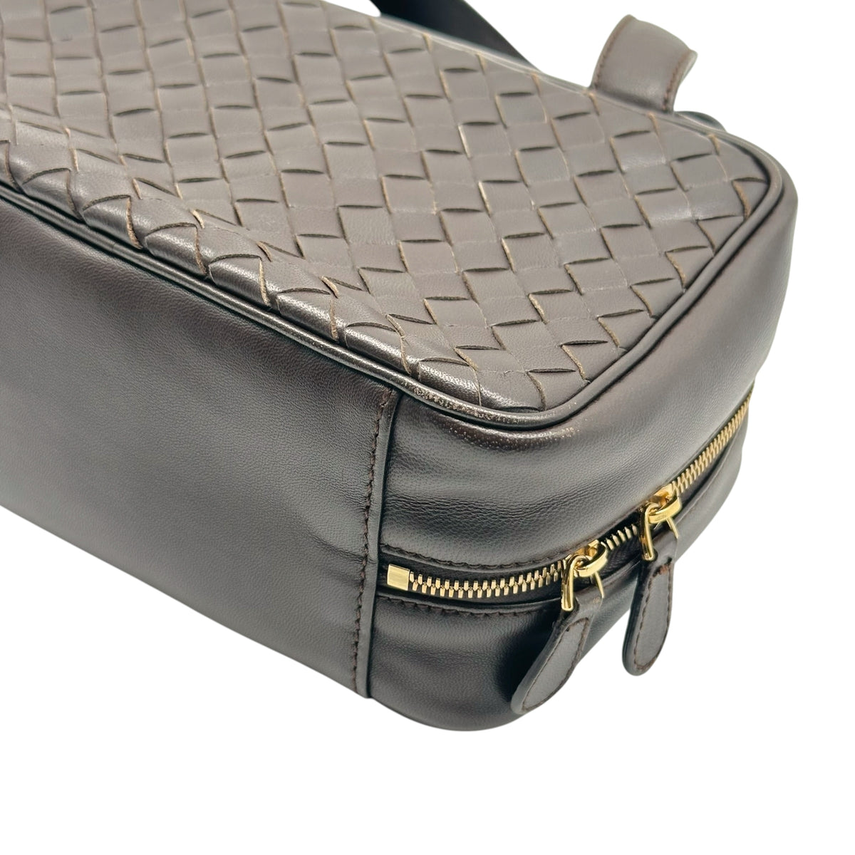 Bottega Veneta Brown Intrecciato Leather Mini Pochette