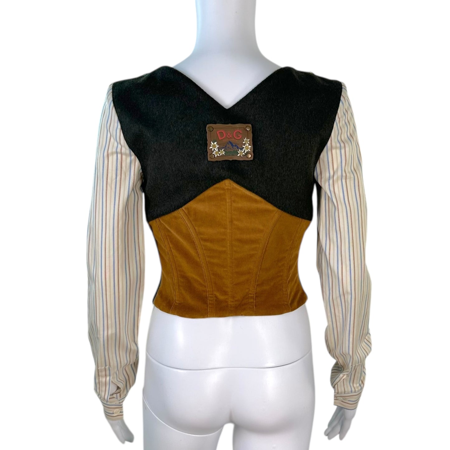 D&G Dolce & Gabbana F/W 2002 Drindl Corset Blouse