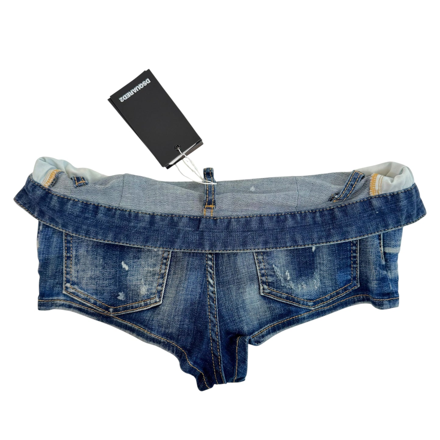 Dsquared2 Micro Mini Denim Shorts Dark Blue XS