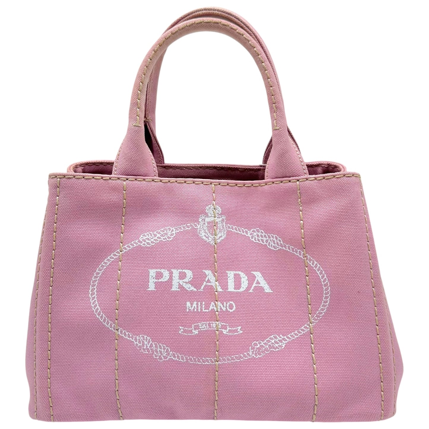 Prada Light Pink Mini Canapa Tote Bag